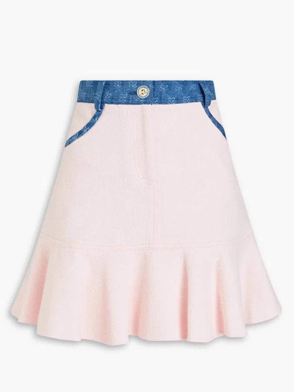 NWT Sandro Polene Fluted Bouclé-Tweed Mini Skirt